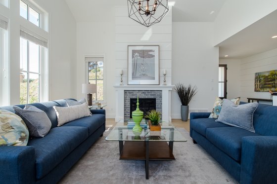 Interior - Family Room for Farmhouse House Plan #1114-71 - 4 bed, 3.5 bath