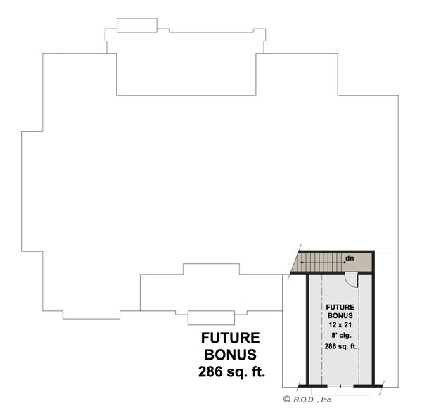 Farmhouse Floor Plan - Upper Floor Plan #51-1232