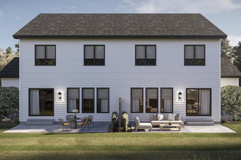 Home Plan - Exterior - Rear Elevation for Farmhouse House Plan #455-808 - 3 bed, 2.5 bath