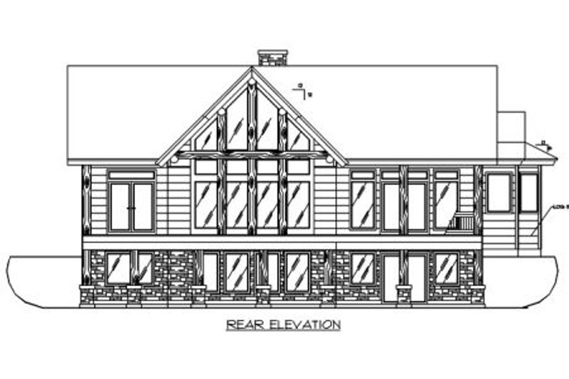 Home Plan - Exterior - Rear Elevation House Plan #117-467 - 4 bed, 3.5 bath