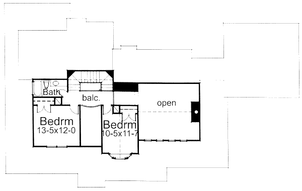 Farmhouse Floor Plan - Upper Floor Plan #120-129