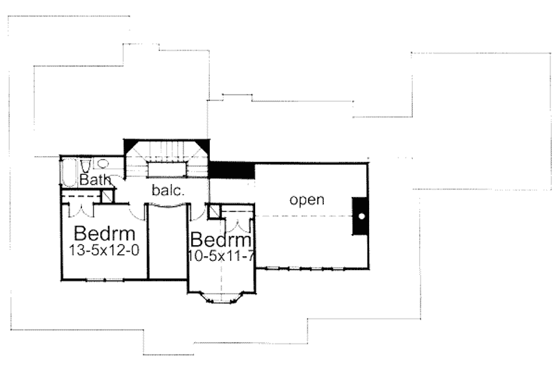 Home Plan - Floor Plan - Upper Floor for Farmhouse House Plan #120-129 - 3 bed, 3 bath