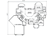 European Style House Plan - 4 Beds 3 Baths 4251 Sq/Ft Plan #67-296 