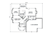 European Style House Plan - 4 Beds 4 Baths 3050 Sq/Ft Plan #67-266 