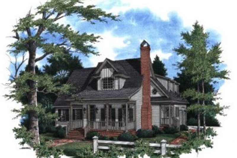 Architectural House Design - Country Exterior - Front Elevation Plan #41-148