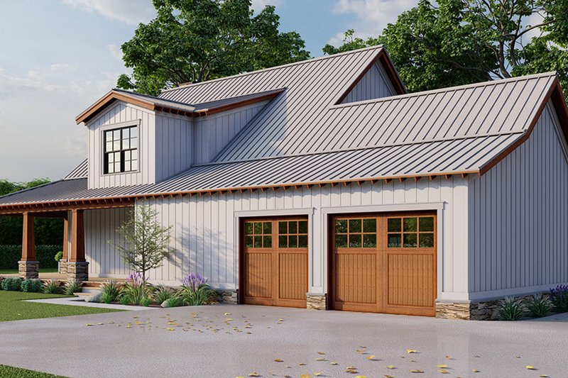 Architectural House Design - Exterior - Rear Elevation 2 for Country House Plan #923-299 - 3 bed, 2.5 bath