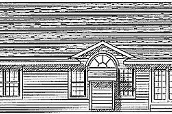 Exterior - Rear Elevation for Traditional House Plan #70-119 - 3 bed, 2 bath