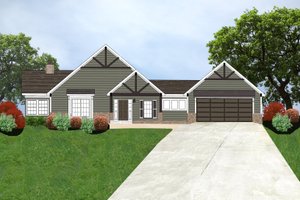 Contemporary Exterior - Front Elevation Plan #405-374