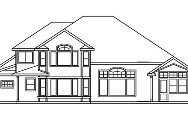 Home Plan - Exterior - Rear Elevation for Craftsman House Plan #124-481 - 5 bed, 3.5 bath