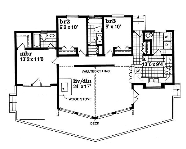 Contemporary Floor Plan - Main Floor Plan #47-322