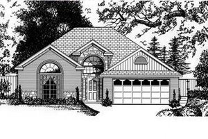 European Exterior - Front Elevation Plan #62-107