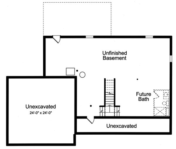 Farmhouse Floor Plan - Lower Floor Plan #46-886