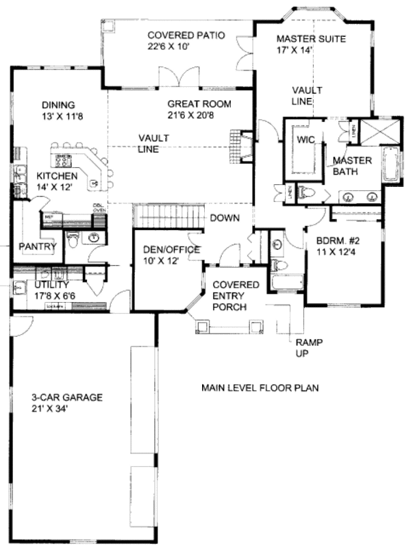 European Floor Plan - Main Floor Plan #117-775