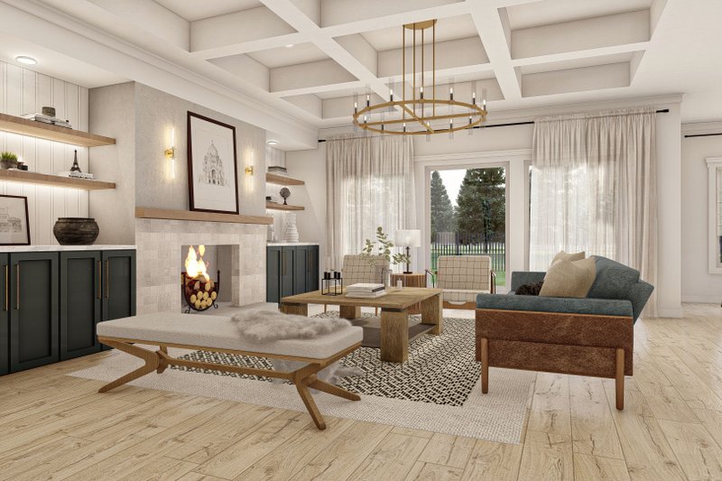 Architectural House Design - Interior - Family Room for Cottage House Plan #455-116 - 2 bed, 2.5 bath