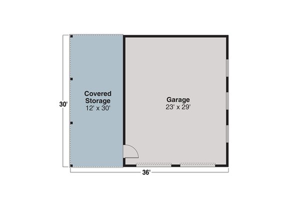 House Blueprint - Cabin Floor Plan - Main Floor Plan #124-1444