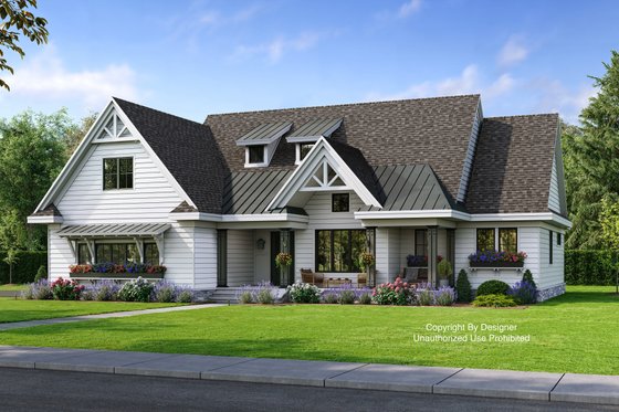 Modern Farmhouse Plan 51-1140 - Front Exterior