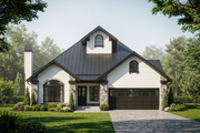 Cottage Style House Plan - 3 Beds 2 Baths 1993 Sq/Ft Plan #515-70 Exterior 