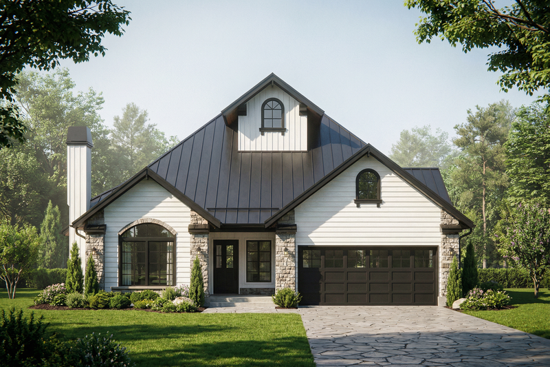 Architectural House Design - Exterior - Front Elevation 3 for Cottage House Plan #515-70 - 3 bed, 2 bath