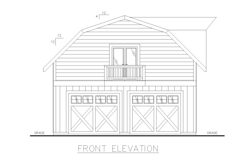 House Plan Design - Exterior - Front Elevation 3 for Farmhouse House Plan #117-920 - 1 bed, 1.5 bath