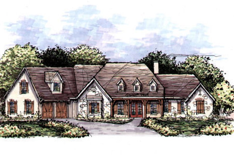 Country Style House Plan - 4 Beds 3.5 Baths 2838 Sq/Ft Plan #141-331