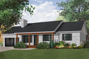 Ranch Exterior - Front Elevation Plan #23-2272