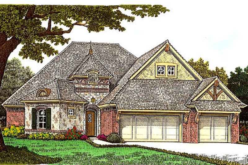 House Plan Design - European Exterior - Front Elevation Plan #310-984