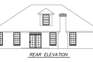 Exterior - Rear Elevation for Traditional House Plan #65-433 - 3 bed, 2 bath