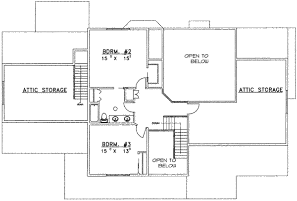 Dream House Plan - Country Floor Plan - Upper Floor Plan #117-232