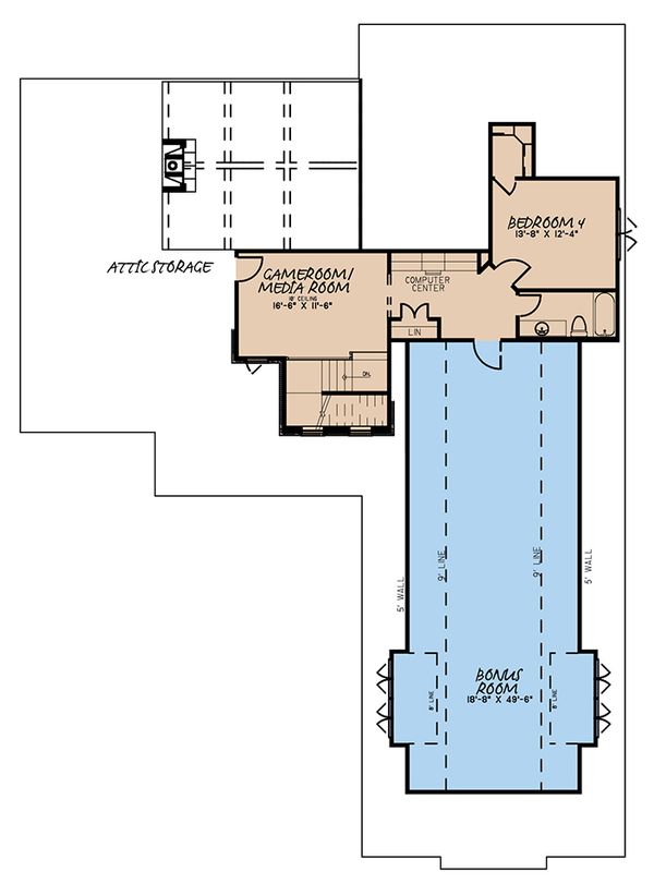 House Plan Design - Craftsman Floor Plan - Upper Floor Plan #923-171