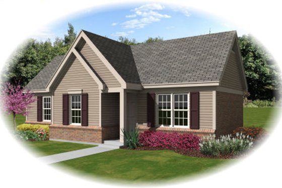 Exterior - Front Elevation for Traditional House Plan #81-13852 - 3 bed, 2 bath