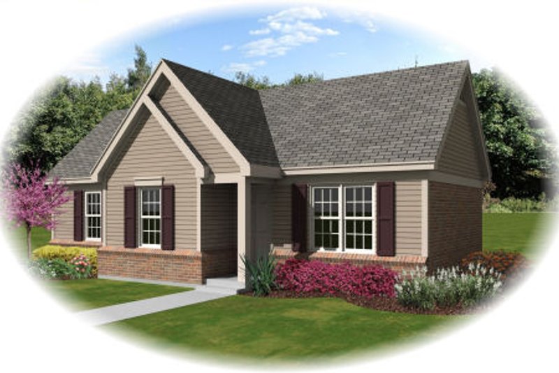 Traditional Style House Plan - 3 Beds 2 Baths 1071 Sq/Ft Plan #81-13852
