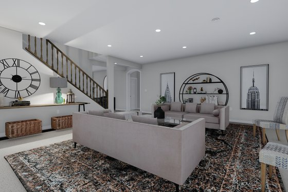 Interior - Family Room for Mediterranean House Plan #1060-29 - 5 bed, 3.5 bath