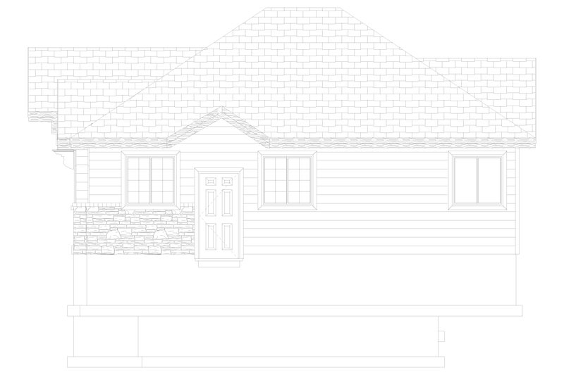Dream House Plan - Exterior - Other Elevation for Ranch House Plan #1060-464 - 1 bed, 1.5 bath