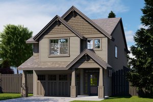 Exterior - Front Elevation for Craftsman House Plan #53-726 - 4 bed, 2.5 bath