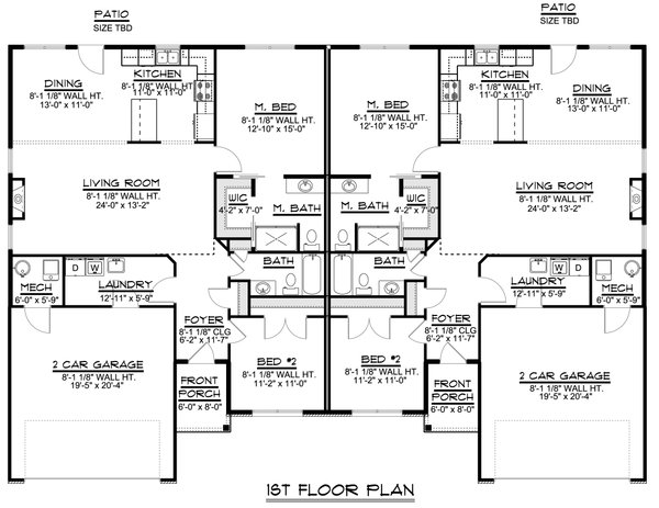 Craftsman Floor Plan - Main Floor Plan #1064-327