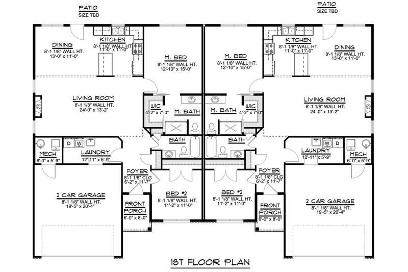 Home Plan - Floor Plan - Main Floor for Craftsman House Plan #1064-327 - 2 bed, 2 bath