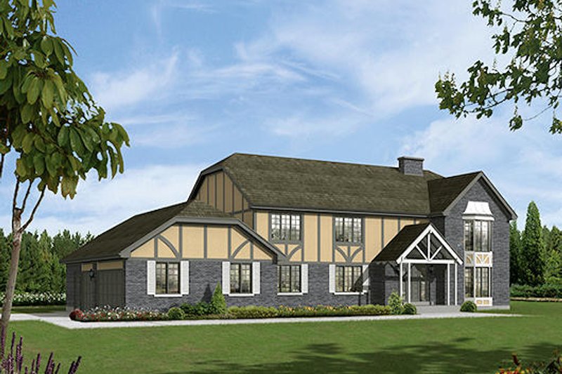 Home Plan - Colonial Exterior - Front Elevation Plan #57-544