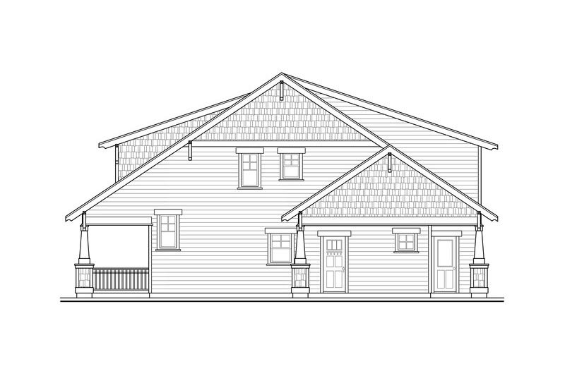 Home Plan - Exterior - Other Elevation 1 for Craftsman House Plan #124-844 - 3 bed, 3 bath