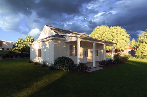 Exterior - Other Elevation 1 for Farmhouse House Plan #1111-18, 0 bath