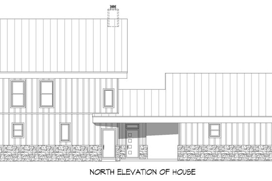 Exterior - Rear Elevation for Contemporary House Plan #932-920 - 4 bed, 2.5 bath