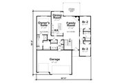 Ranch Style House Plan - 3 Beds 2 Baths 1676 Sq/Ft Plan #20-2322 