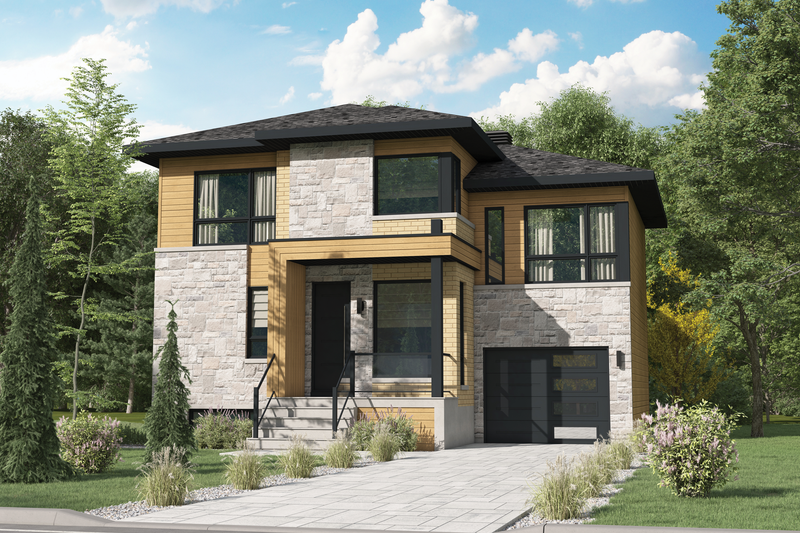 Dream House Plan - Contemporary Exterior - Front Elevation Plan #25-4976