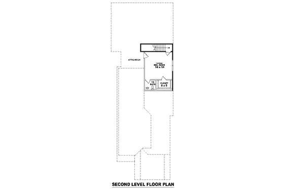 Floor Plan - Upper Floor for Traditional House Plan #81-13730 - 2 bed, 2 bath