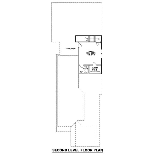 Traditional Floor Plan - Upper Floor Plan #81-13730