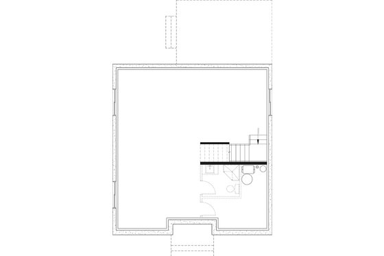 Floor Plan - Lower Floor for Farmhouse House Plan #23-341 - 4 bed, 2.5 bath