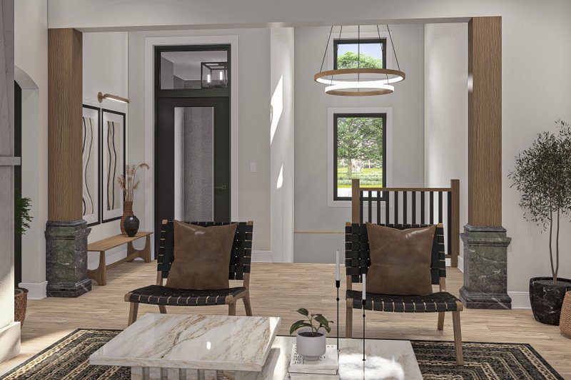 Home Plan - Interior - Entry for Prairie House Plan #455-230 - 3 bed, 2 bath