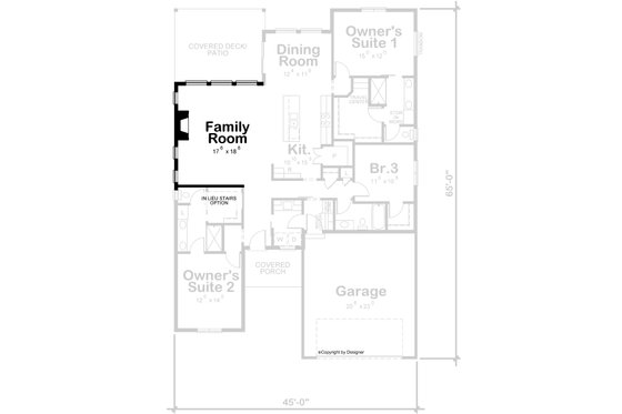 Floor Plan - Other Floor for Farmhouse House Plan #20-2497 - 3 bed, 3 bath
