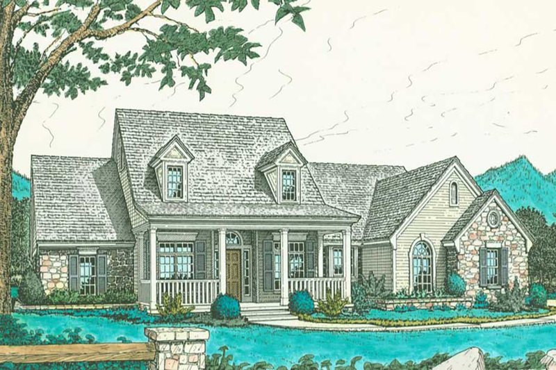 Home Plan - Farmhouse Exterior - Front Elevation Plan #310-193