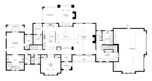 Architectural House Design - Farmhouse Floor Plan - Main Floor Plan #1114-102