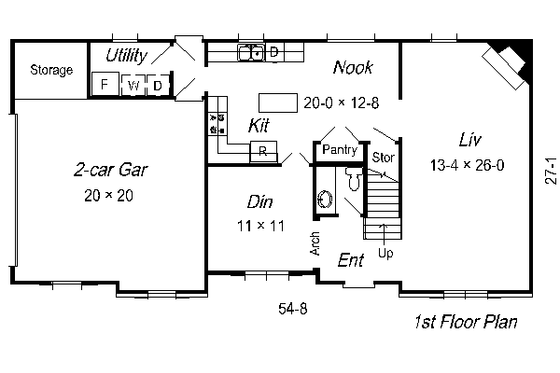 Floor Plan - Main Floor for European House Plan #329-226 - 4 bed, 2.5 bath